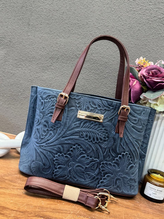 BOLSA ALEXA COLOR INDIGO GRABADO