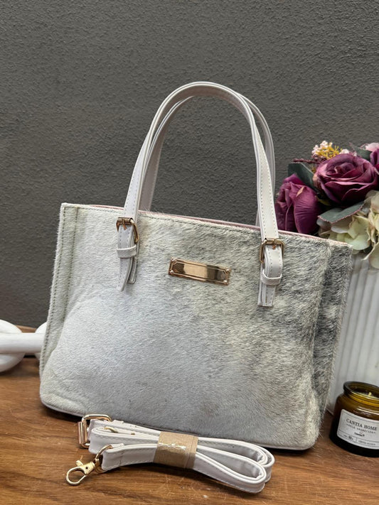 BOLSA ALEXA COLOR HUESO PELO