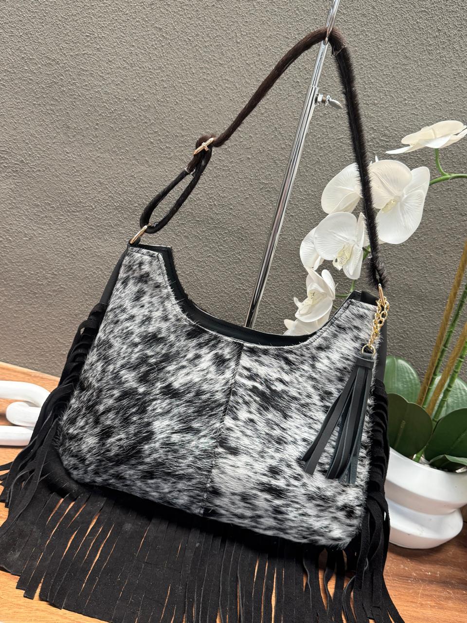 BOLSA HABANA PELO Y BARBAS NEGRO