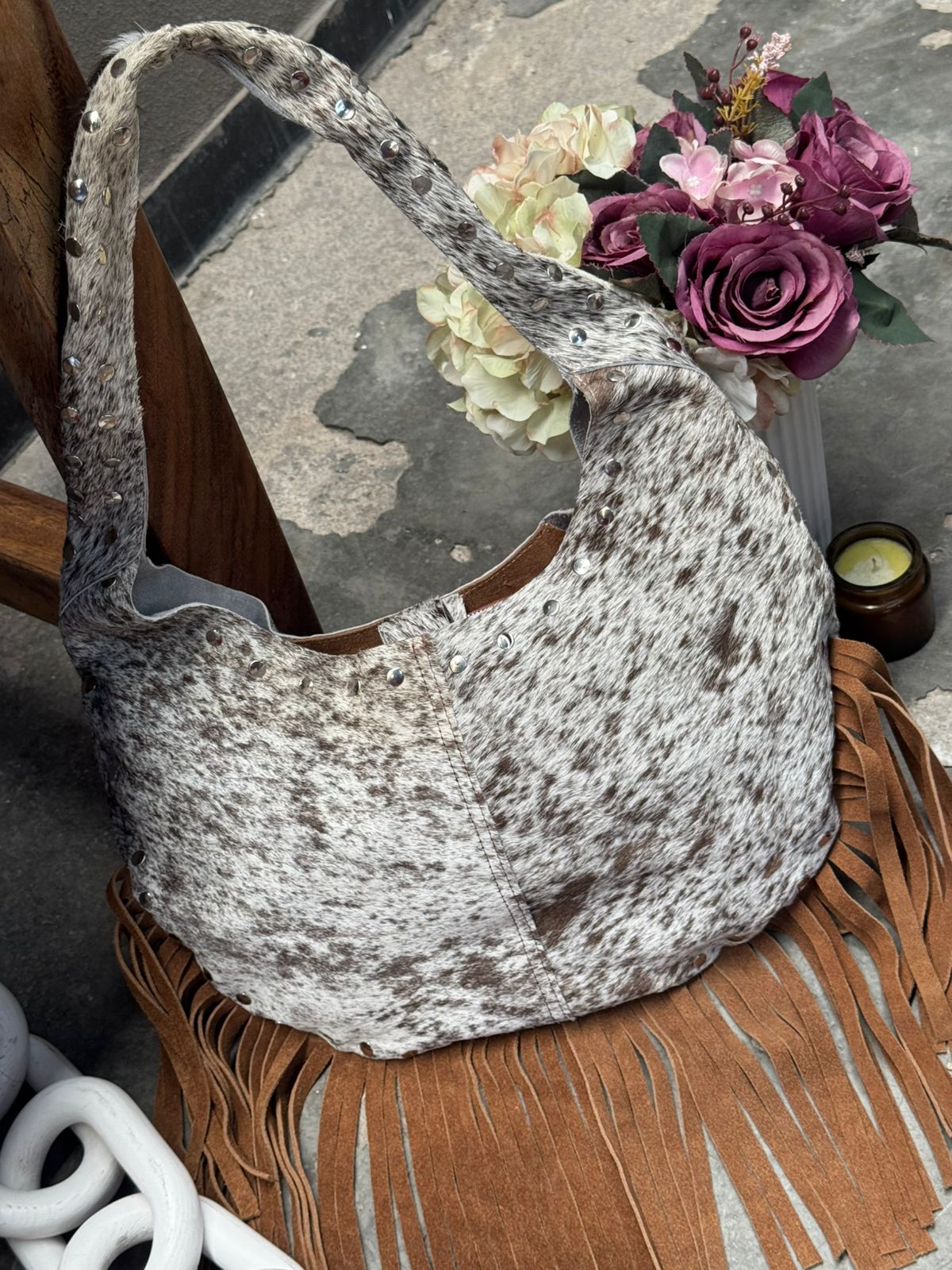 BOLSO MONTANA PELO Y BARBAS CAMEL