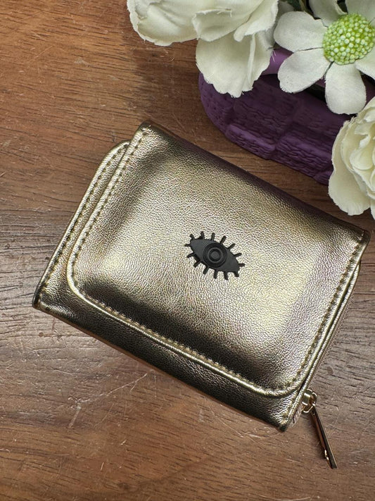 CARTERA PARA PERSONALIZAR LISO DORADO