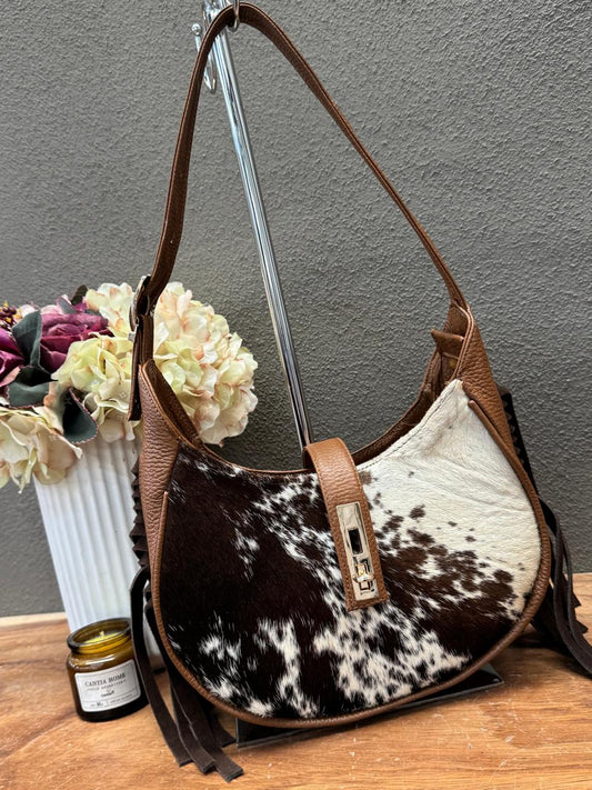 BOLSA BAGUETTE COW CAMEL
