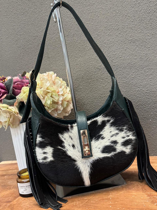 BOLSA BAGUETTE COW VERDE