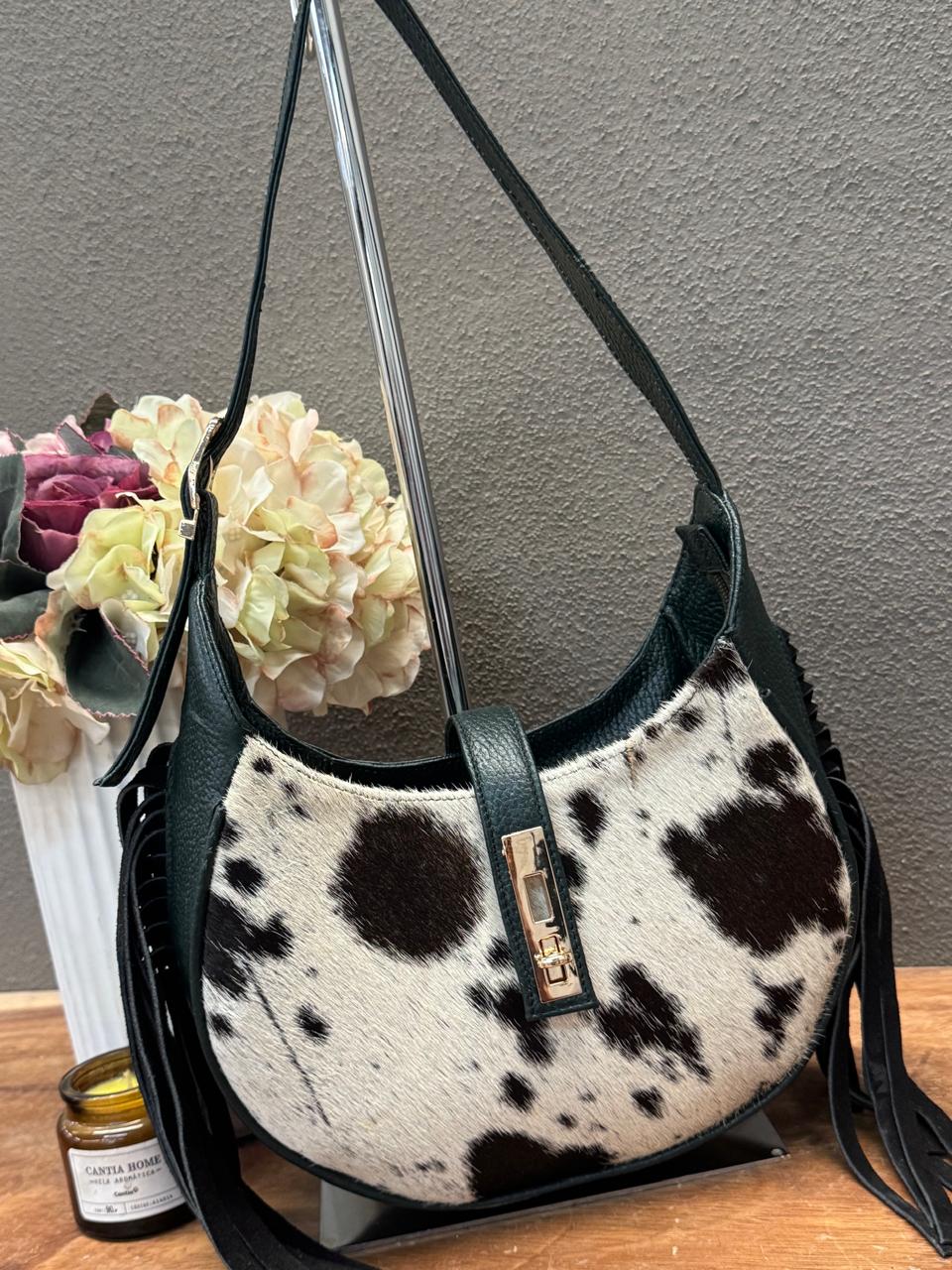 BOLSA BAGUETTE COW VERDE