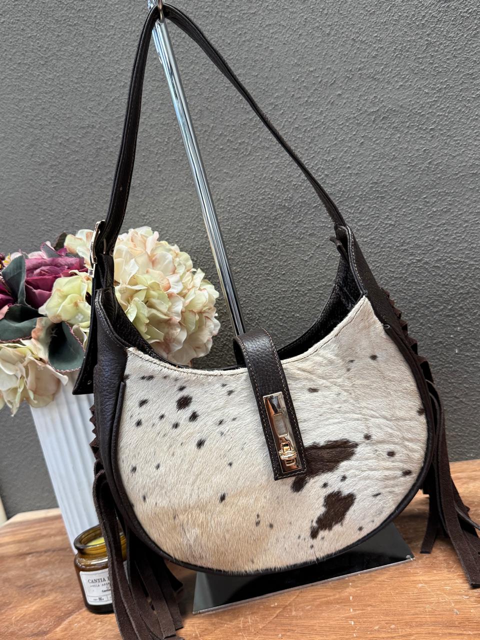 BOLSA BAGUETTE COW CAFE