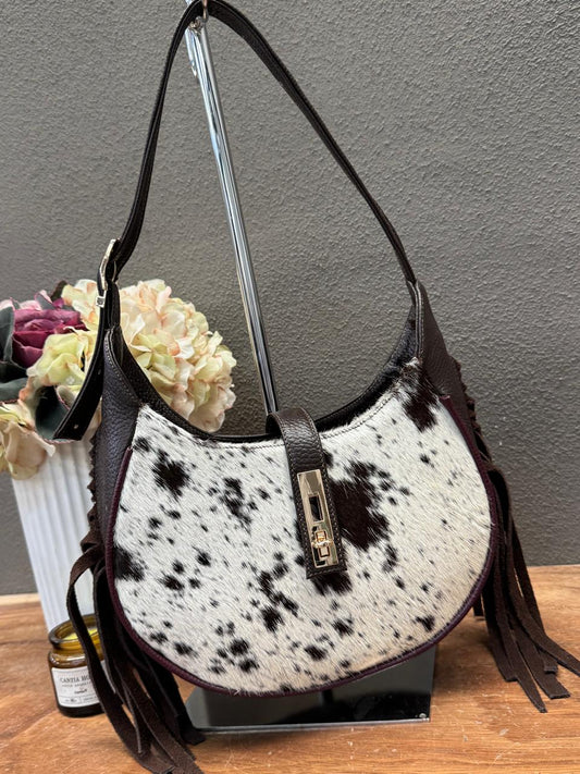 BOLSA BAGUETTE COW CAFE