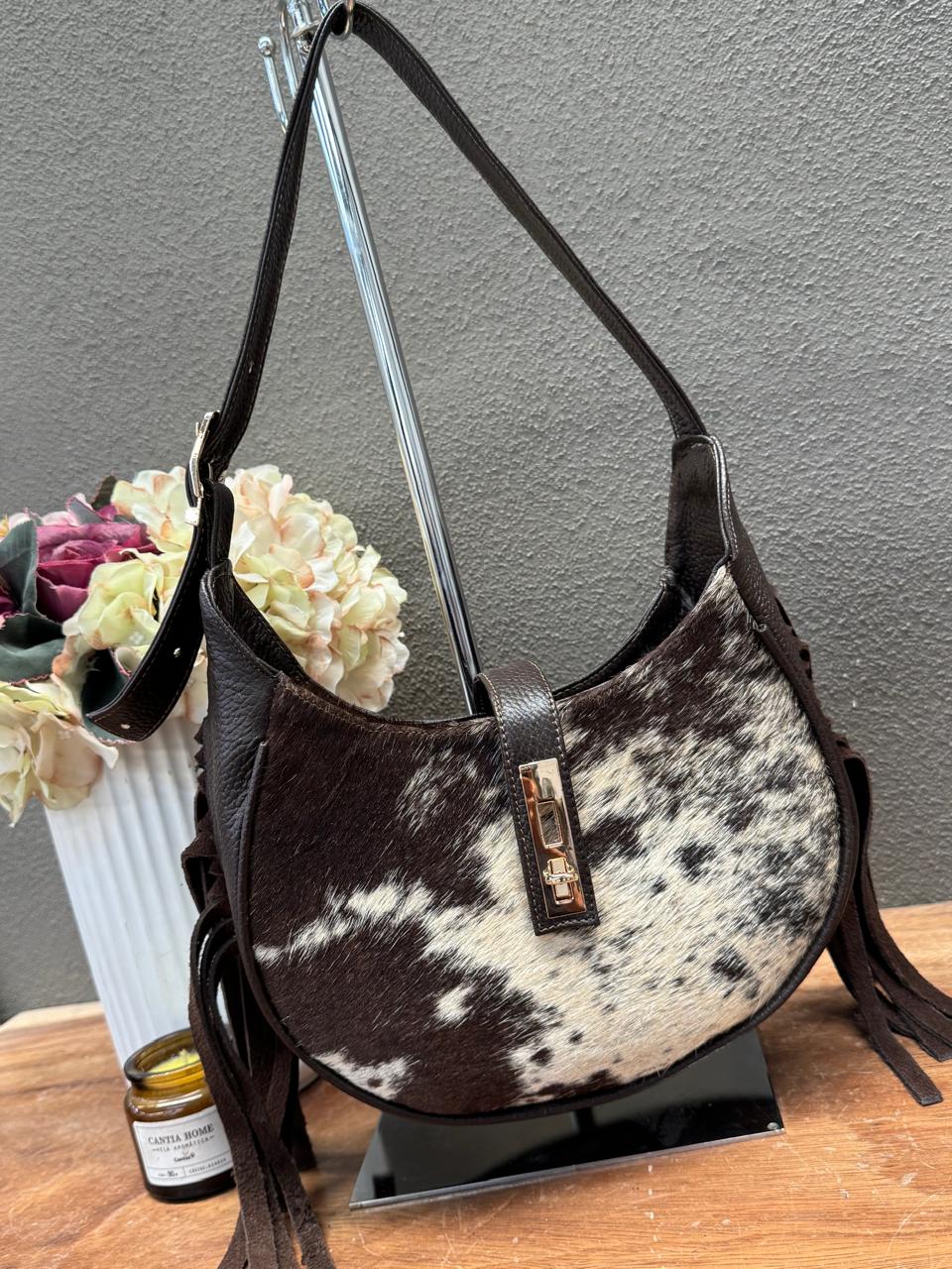 BOLSA BAGUETTE COW CAFE