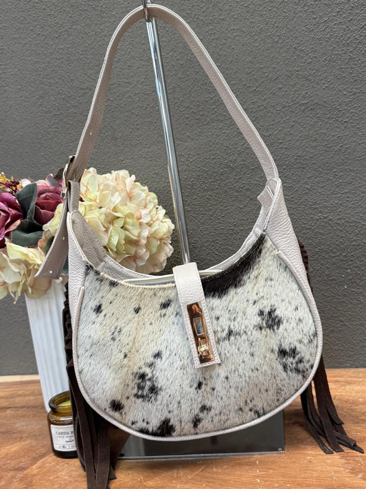 BOLSA BAGUETTE COW BEIGE