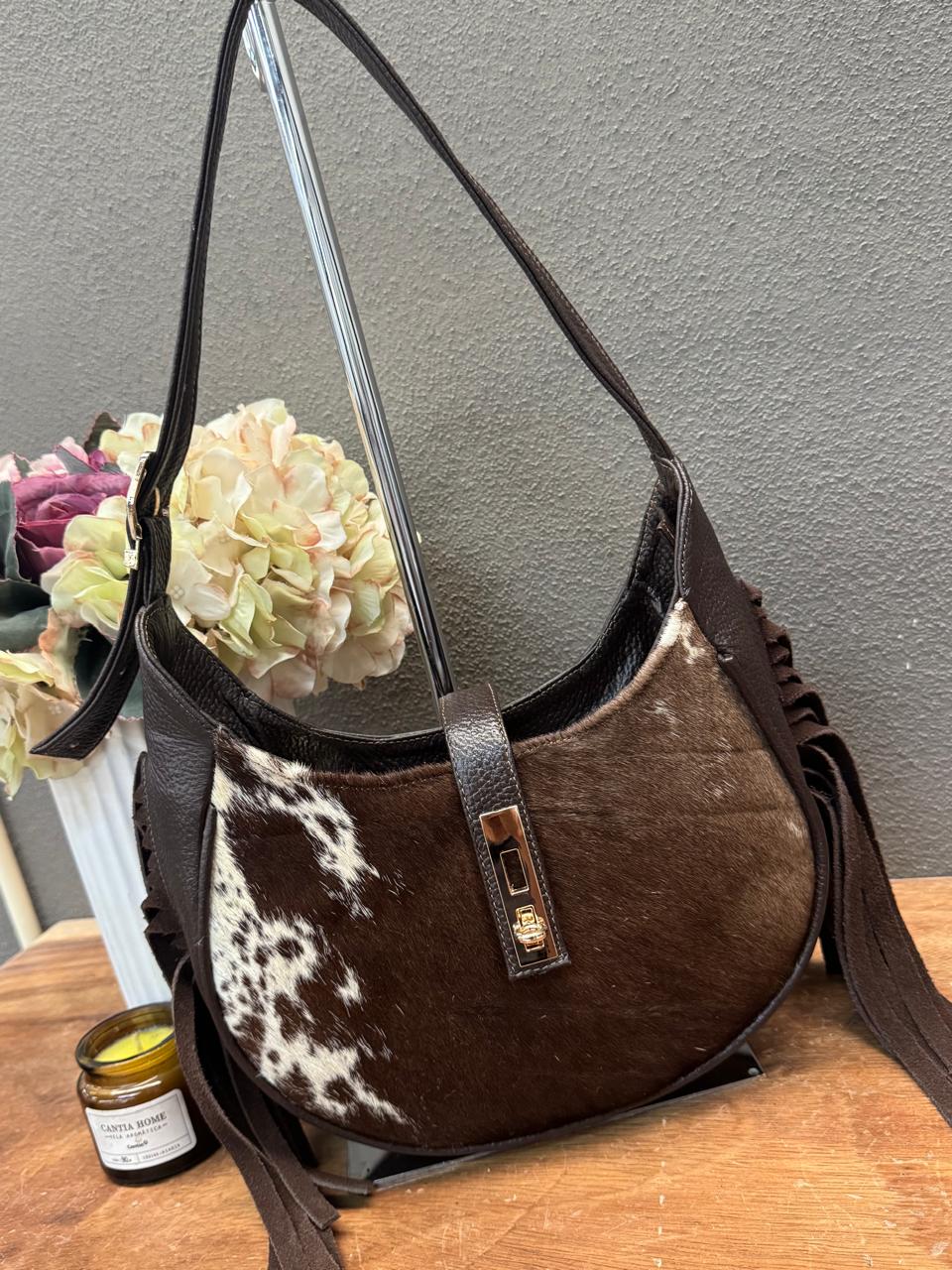 BOLSA BAGUETTE COW CAFE