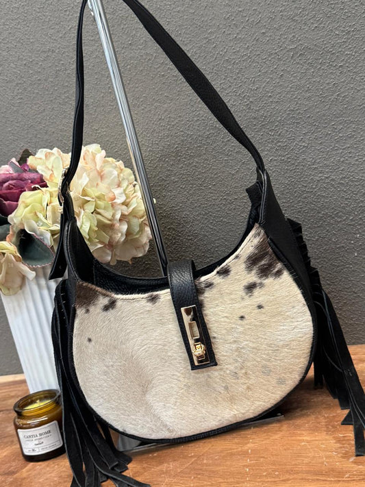 BOLSA BAGUETTE  COW NEGRO