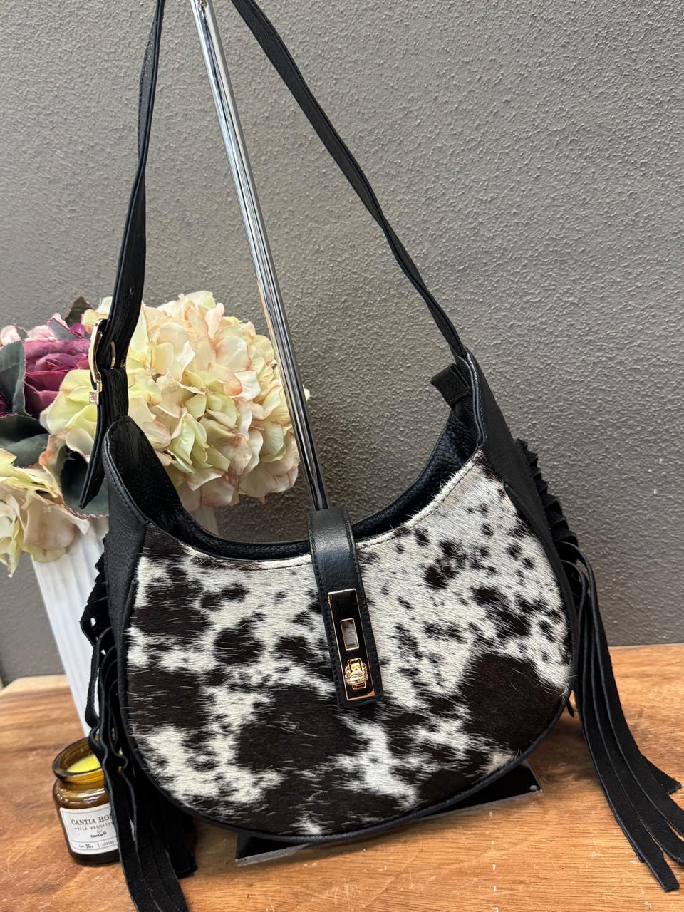 BOLSA BAGUETTE  COW NEGRO
