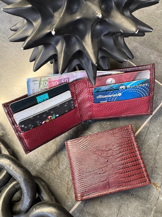 CARTERA ROMA VINO LIZARD