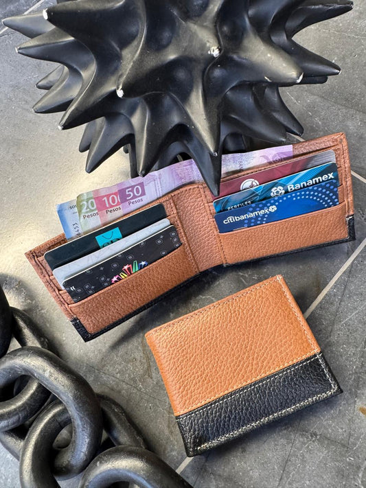 CARTERA ROMA CAMEL/NEGRO