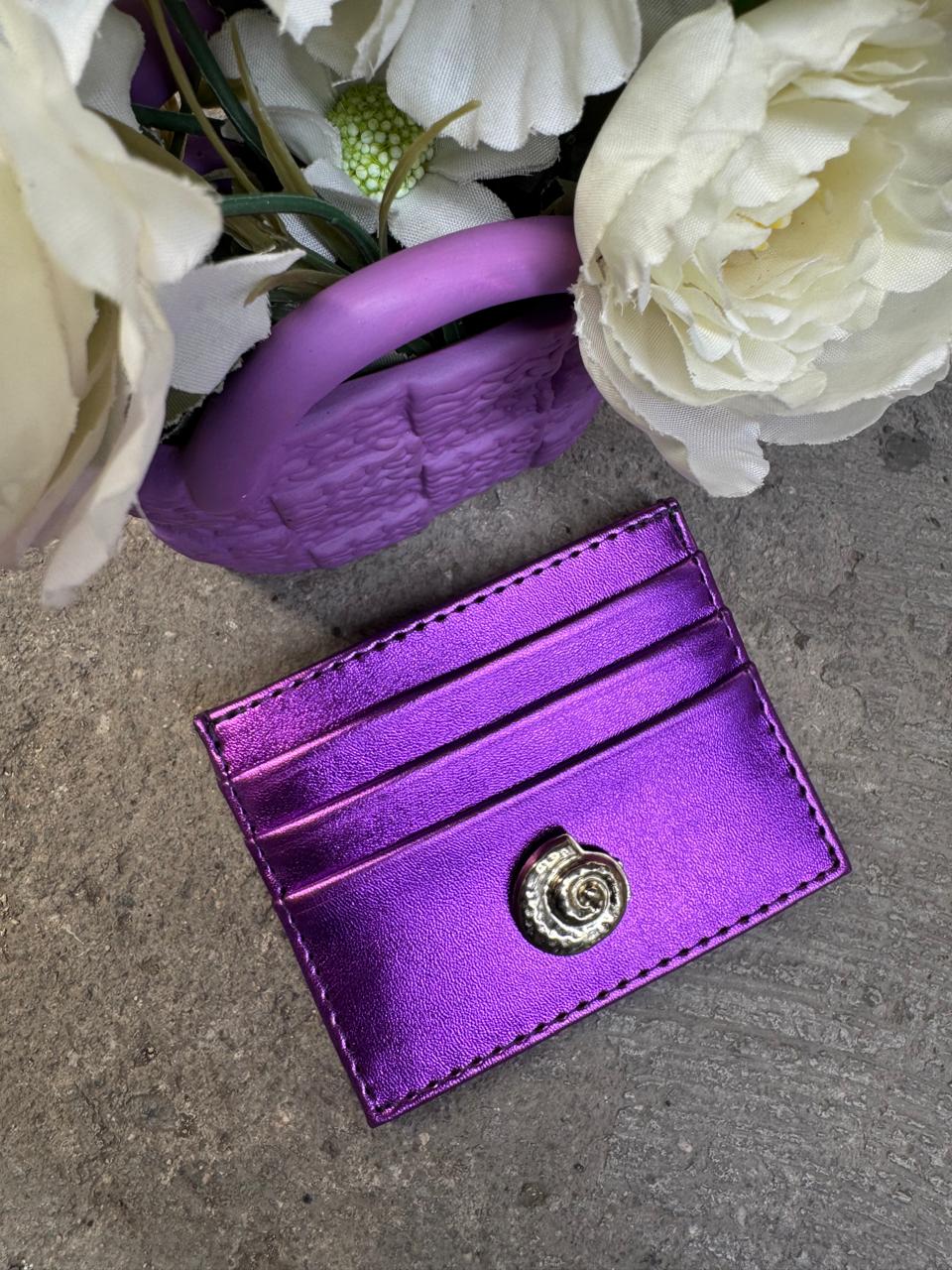 TARJETERO LISO MORADO METALICO