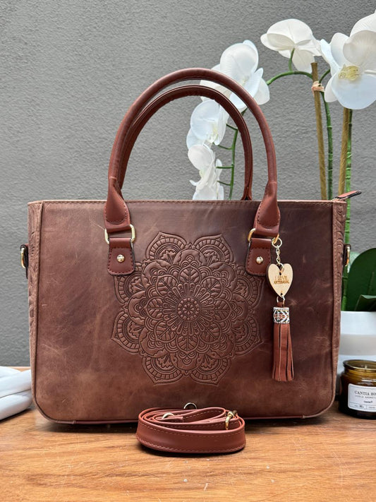 CARTAGENA PIEL MANDALA MARRON