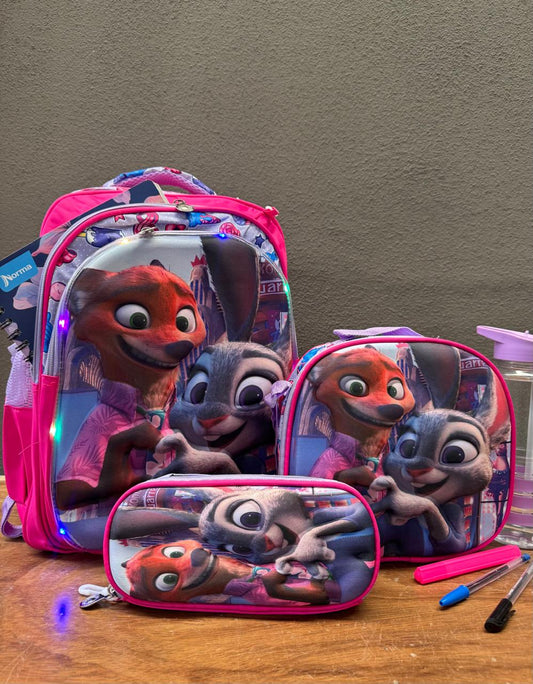 COMBO ESCOLAR JUDY HOPPS Y NICK WILDE FIUSHA