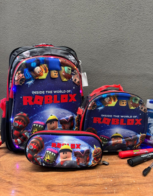 COMBO ESCOLAR ROBLOX INSIDE THE WORLD OF ROJO/NEGRO