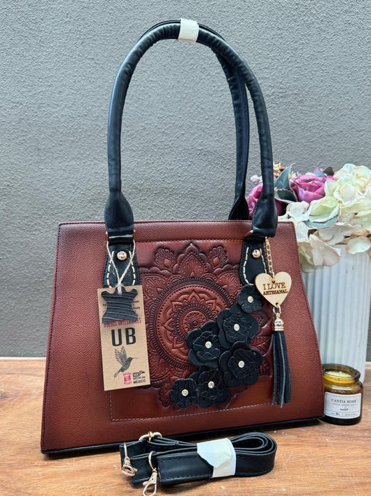 UB MOD ARTESANAL CATALINA MANDALA NEGRO/MARRON