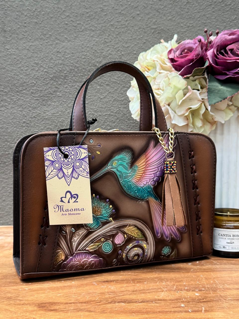 MAOMA CROSSBODY TABATA CAFE COLIBRI COLORES