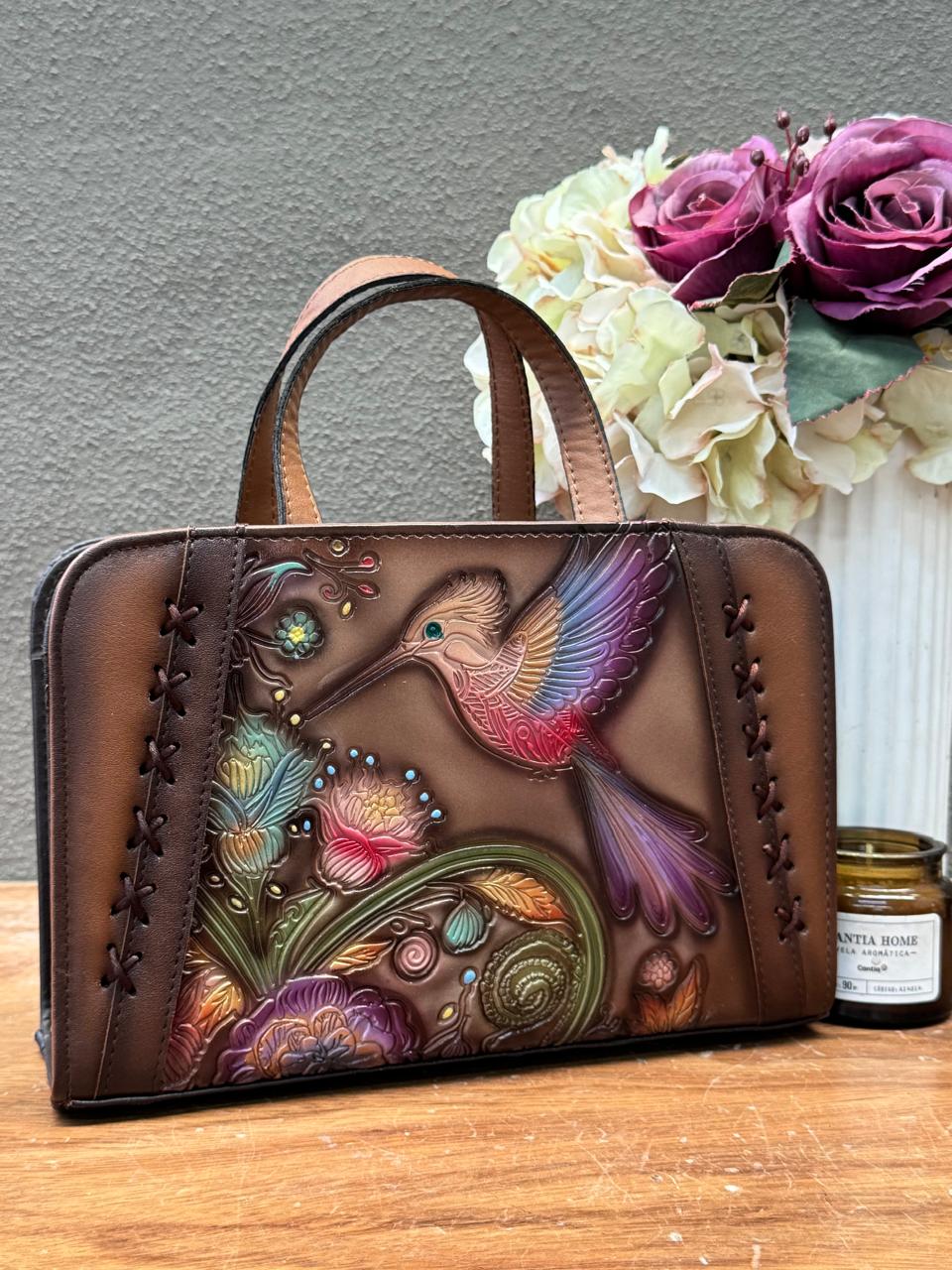 MAOMA CROSSBODY TABATA CAFE COLIBRI COLORES