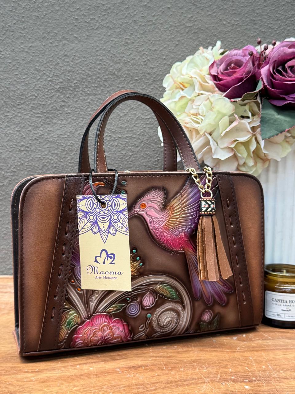 MAOMA CROSSBODY TABATA CAFE COLIBRI COLORES