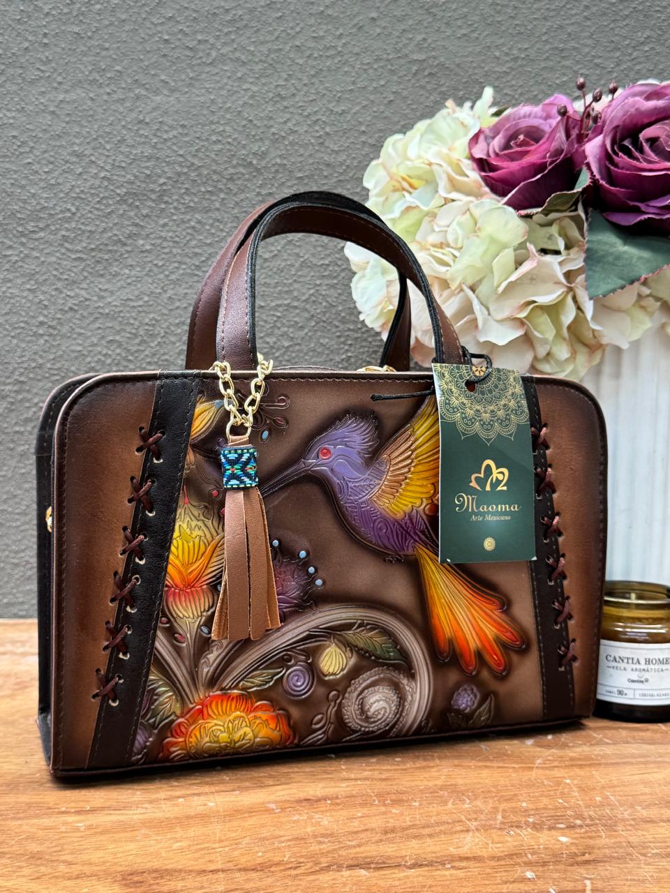 MAOMA CROSSBODY TABATA CAFE COLIBRI COLORES