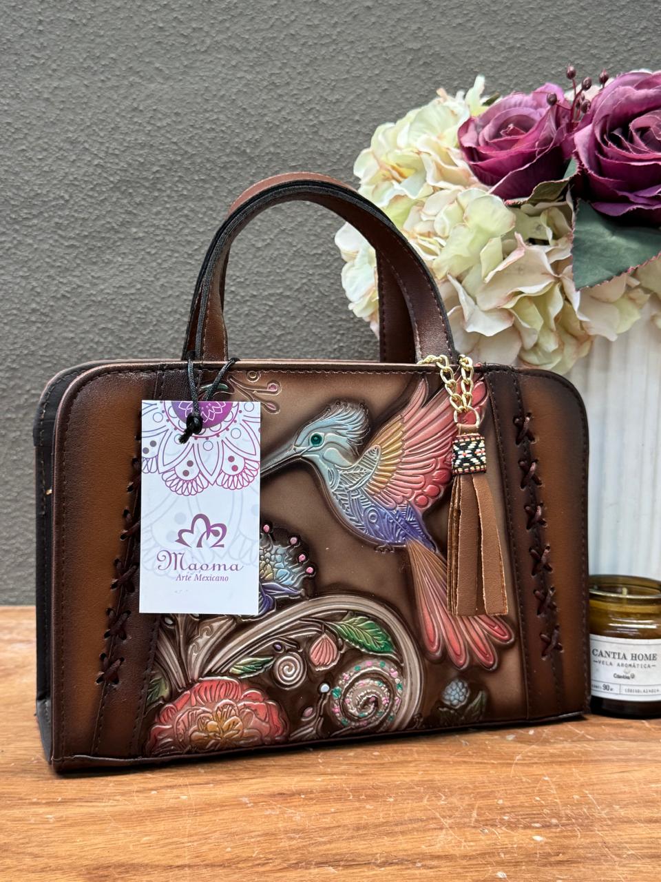 MAOMA CROSSBODY TABATA CAFE COLIBRI COLORES