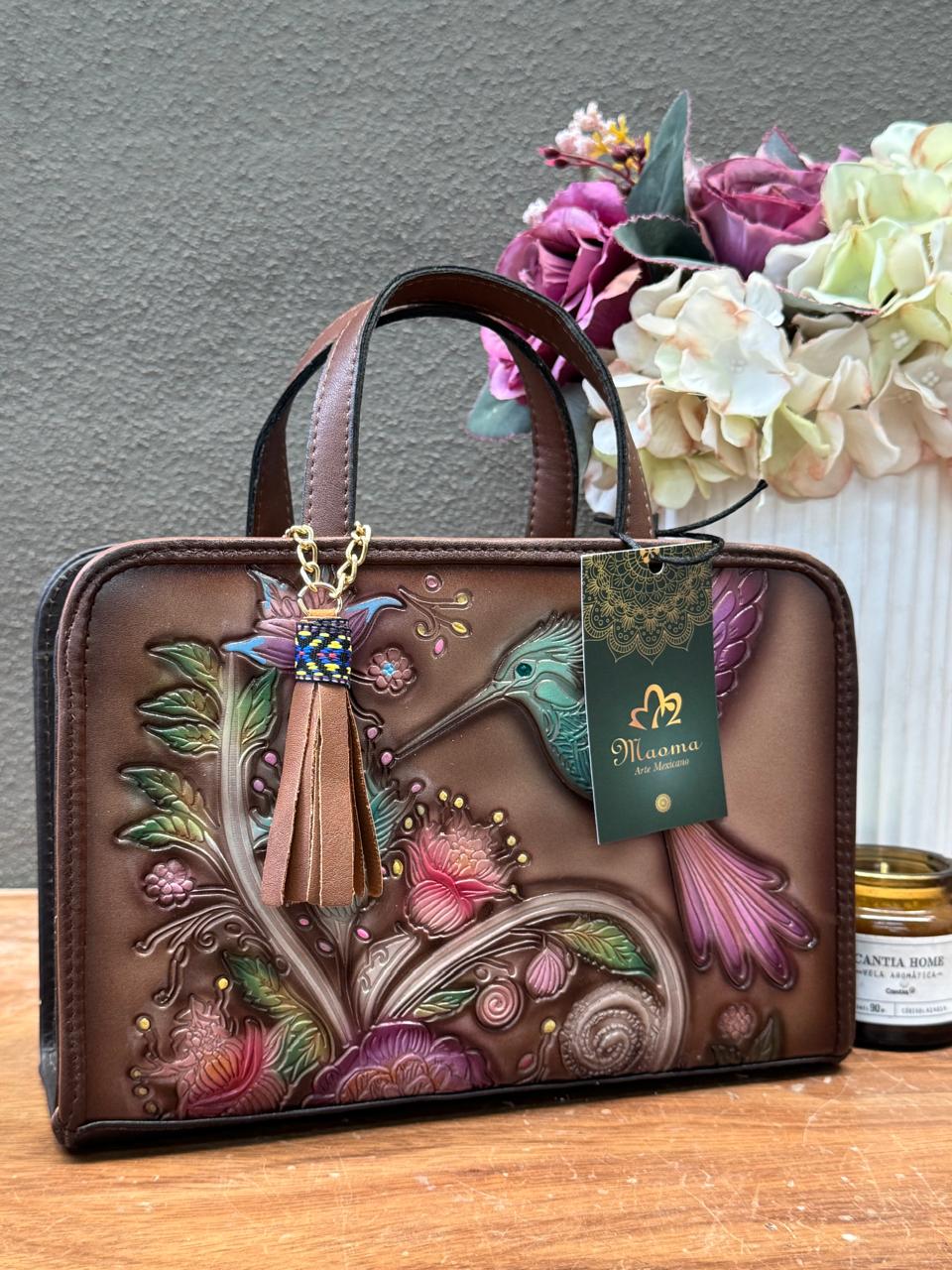 MAOMA CROSSBODY TABATA CAFE COLIBRI COLORES