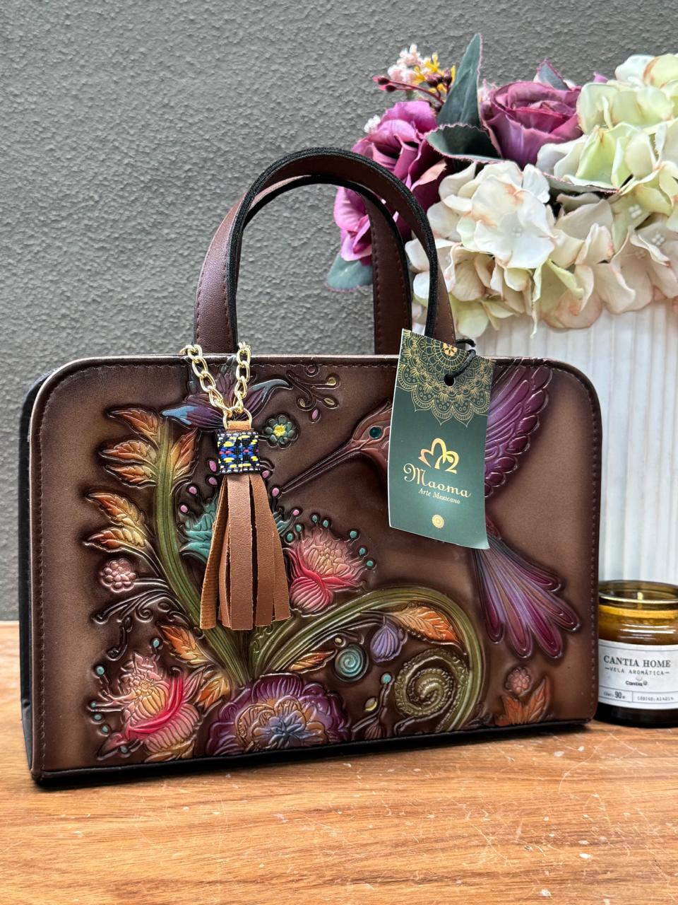 MAOMA CROSSBODY TABATA CAFE COLIBRI COLORES