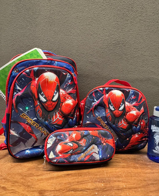 COMBO ESCOLAR SPIDER MAN VELOS