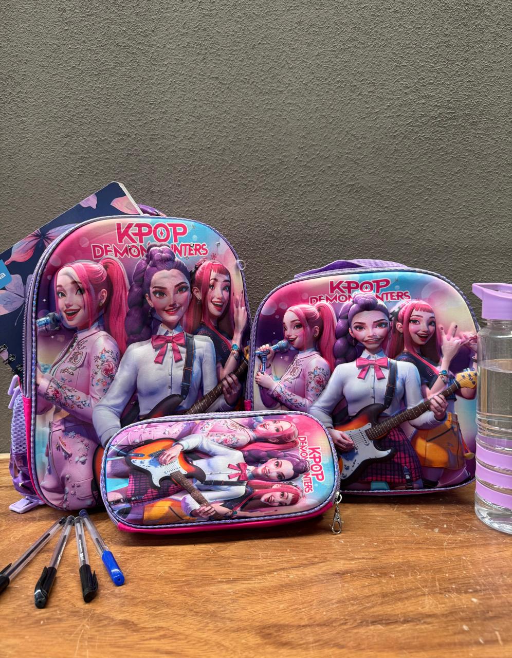 COMBO KINDER K POP GUITARRA LILA ROSA
