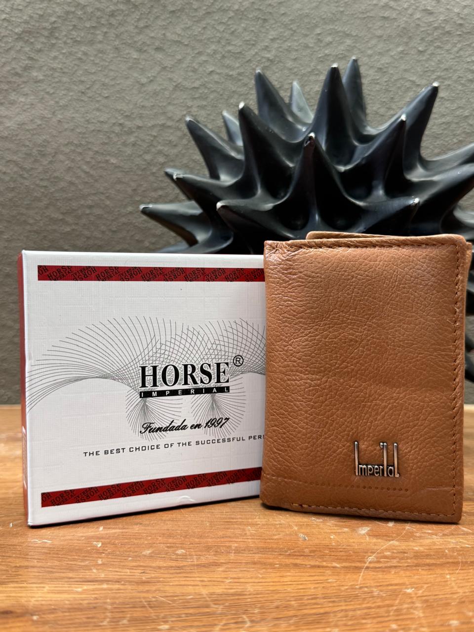CARTERA HORSE PIEL TRIFOLD CAMEL