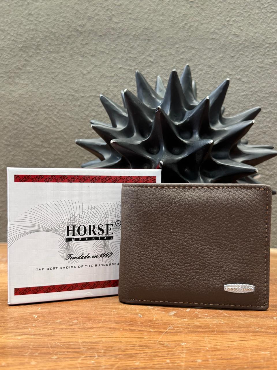 CARTERA HORSE PIEL BIFOLD CAFE HERRAJE VARIABLE