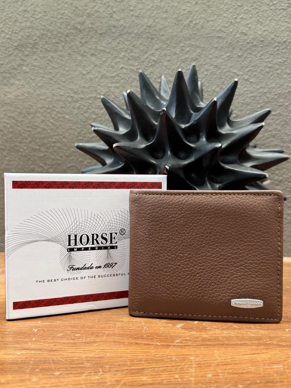 CARTERA HORSE PIEL BIFOLD CAFE HERRAJE VARIABLE