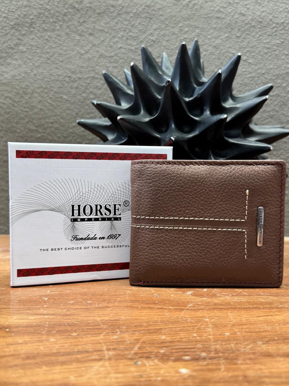 CARTERA HORSE PIEL BIFOLD CAFE HERRAJE VARIABLE