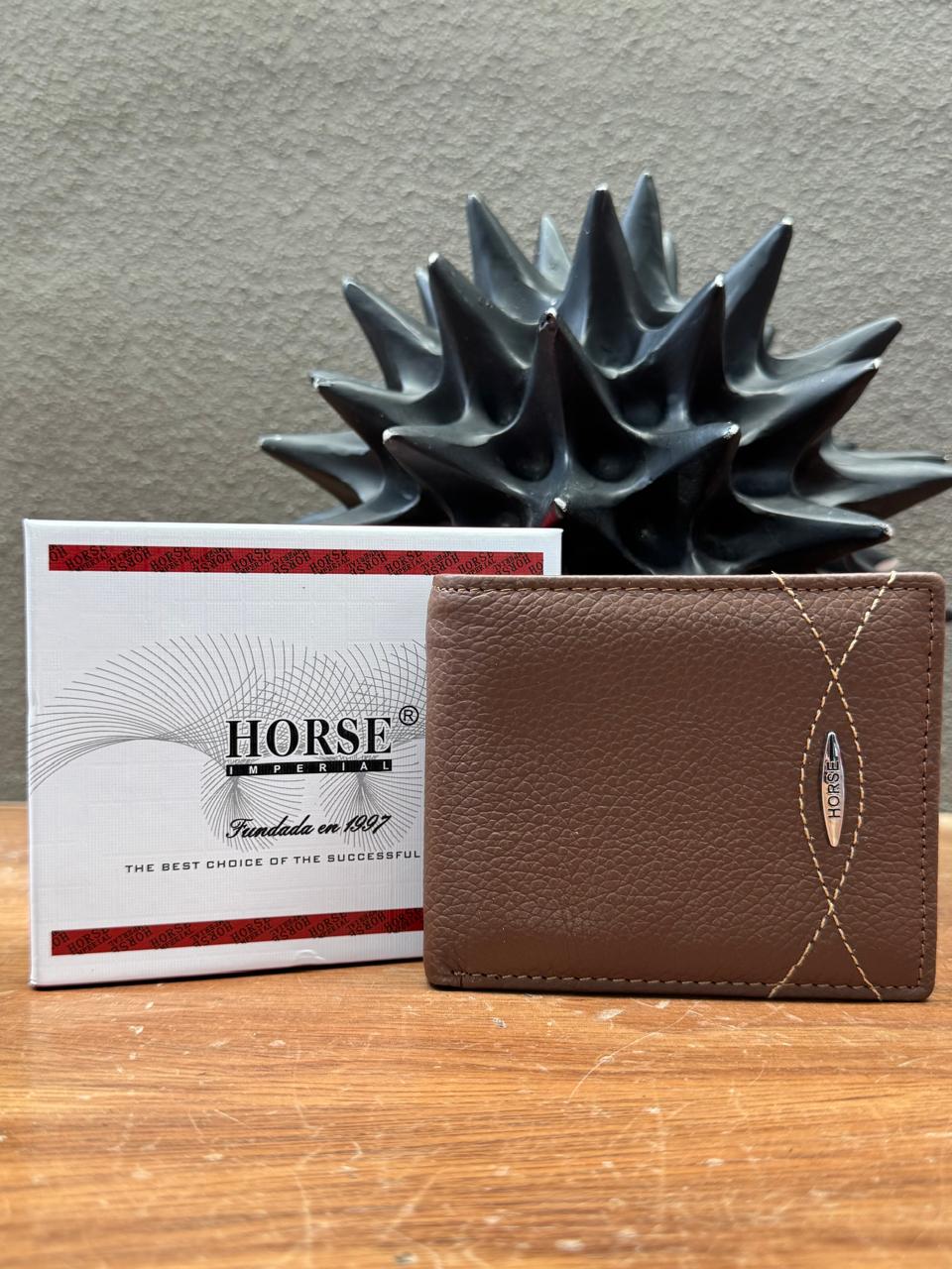 CARTERA HORSE PIEL BIFOLD CAFE HERRAJE VARIABLE