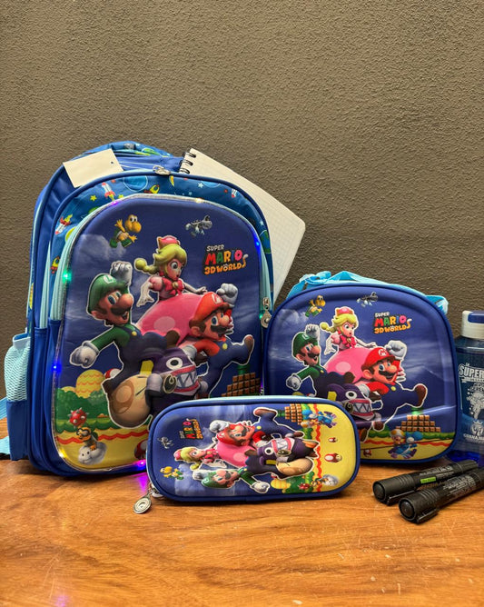 COMBO ESCOLAR SUPER MARIO 3D WORLDS