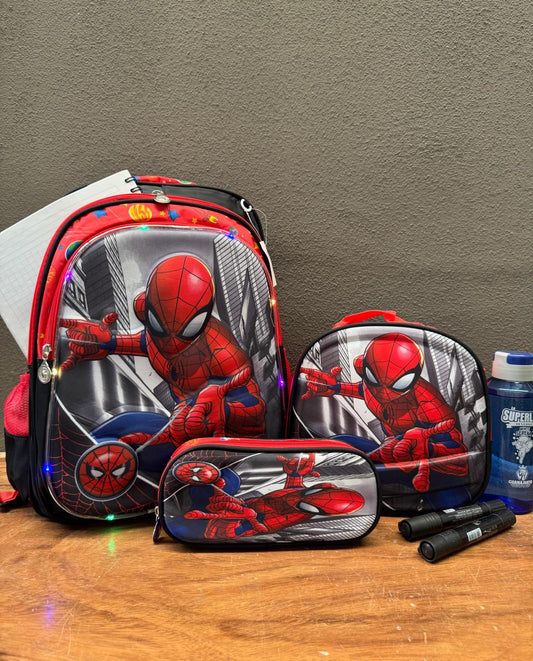 COMBO ESCOLAR SPIDER MAN CITY