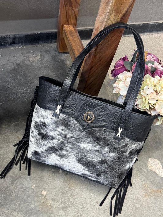BOLSA FELISA PELO Y BARBAS NEGRO