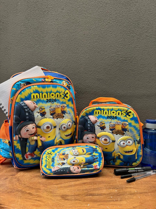 COMBO ESCOLAR MINIONS AGNES GRU 3