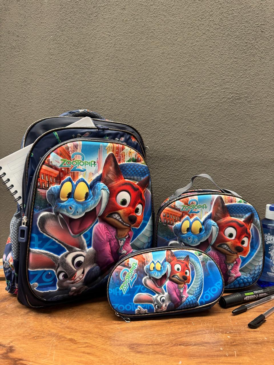 COMBO ESCOLAR ZOOTOPIA 2 NEGRO
