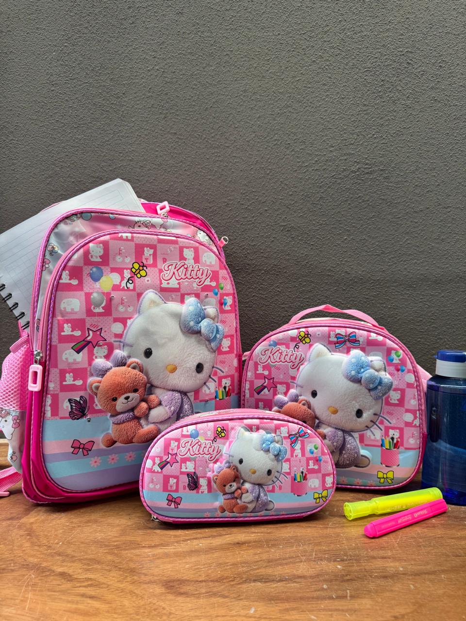 COMBO ESCOLAR KITTY OSITO