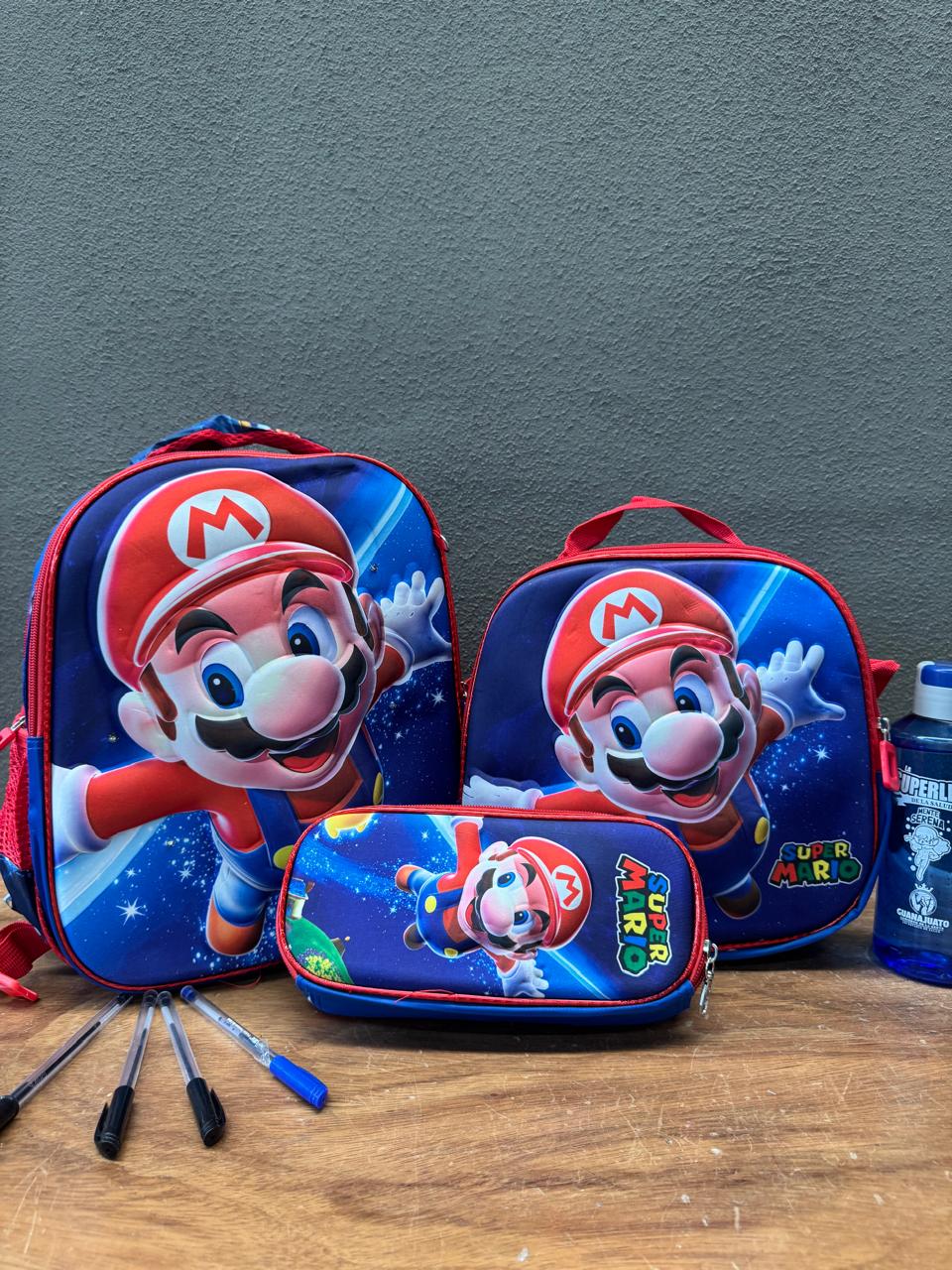 COMBO KINDER SUPER MARIO BROSS AZUL/ROJO