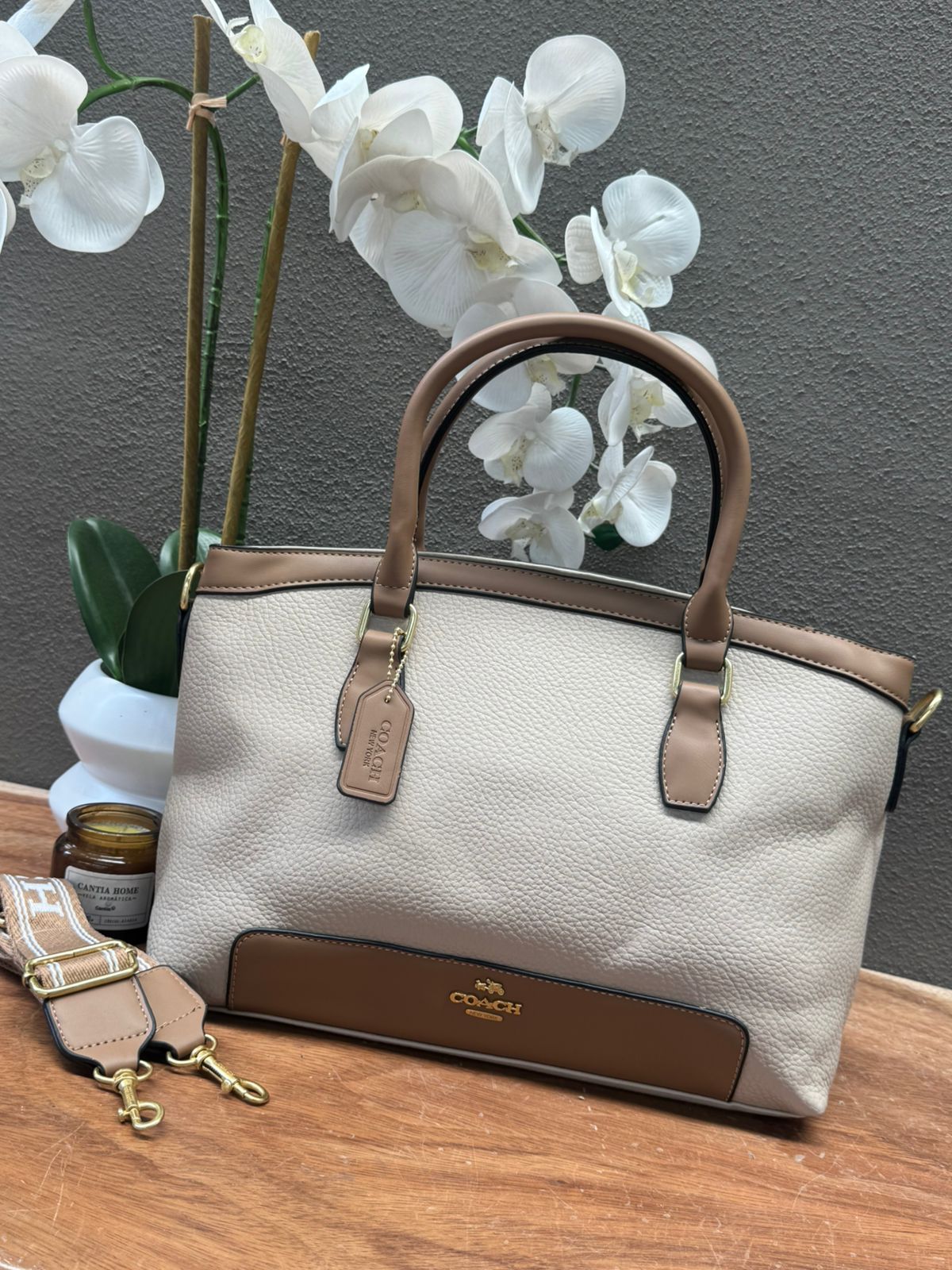 BOLSO COACH 005 COLOR ARENA LISO