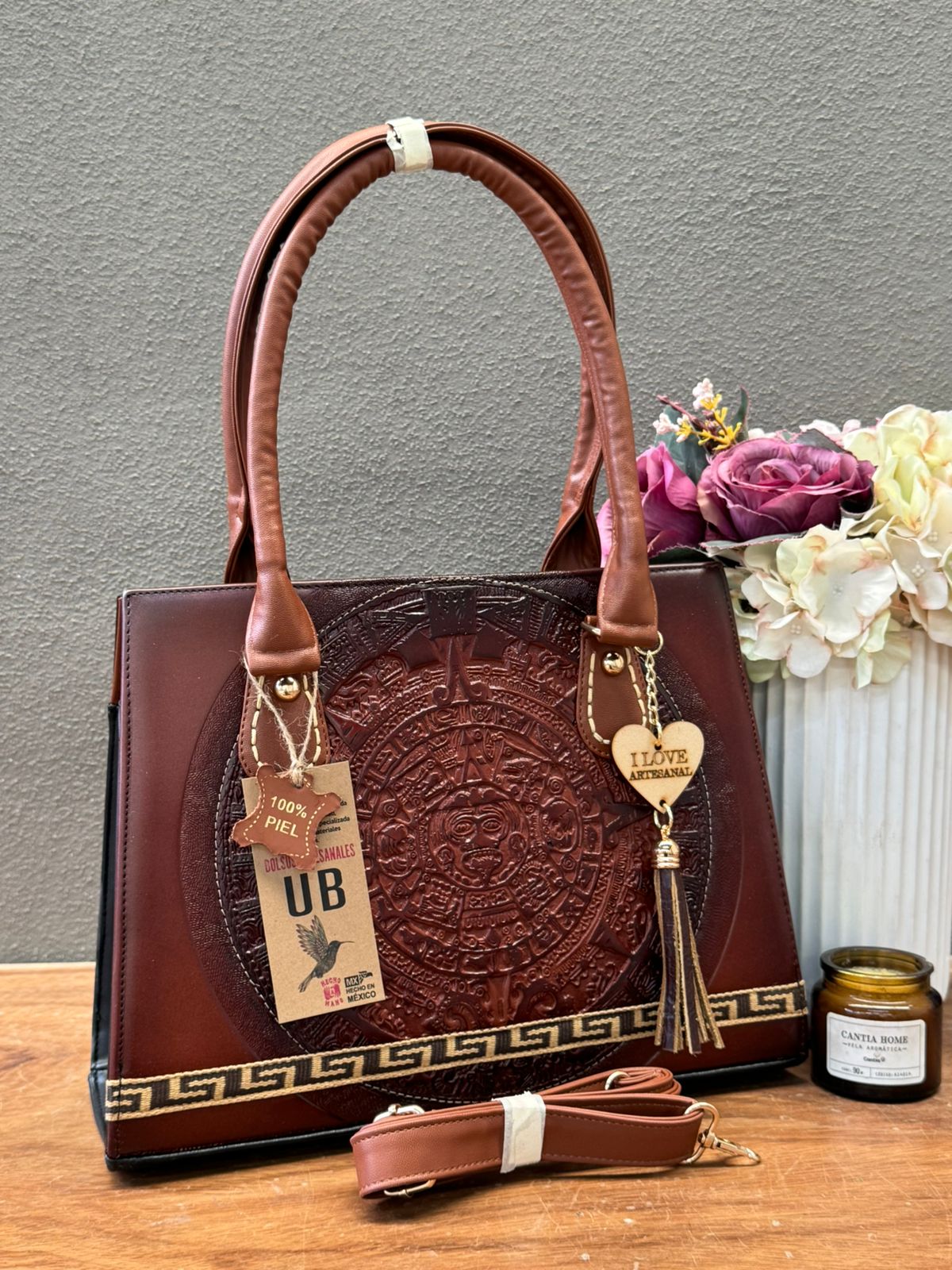 UB MOD ARTESANAL CATALINA CALENDARIO AZTECA MARRON