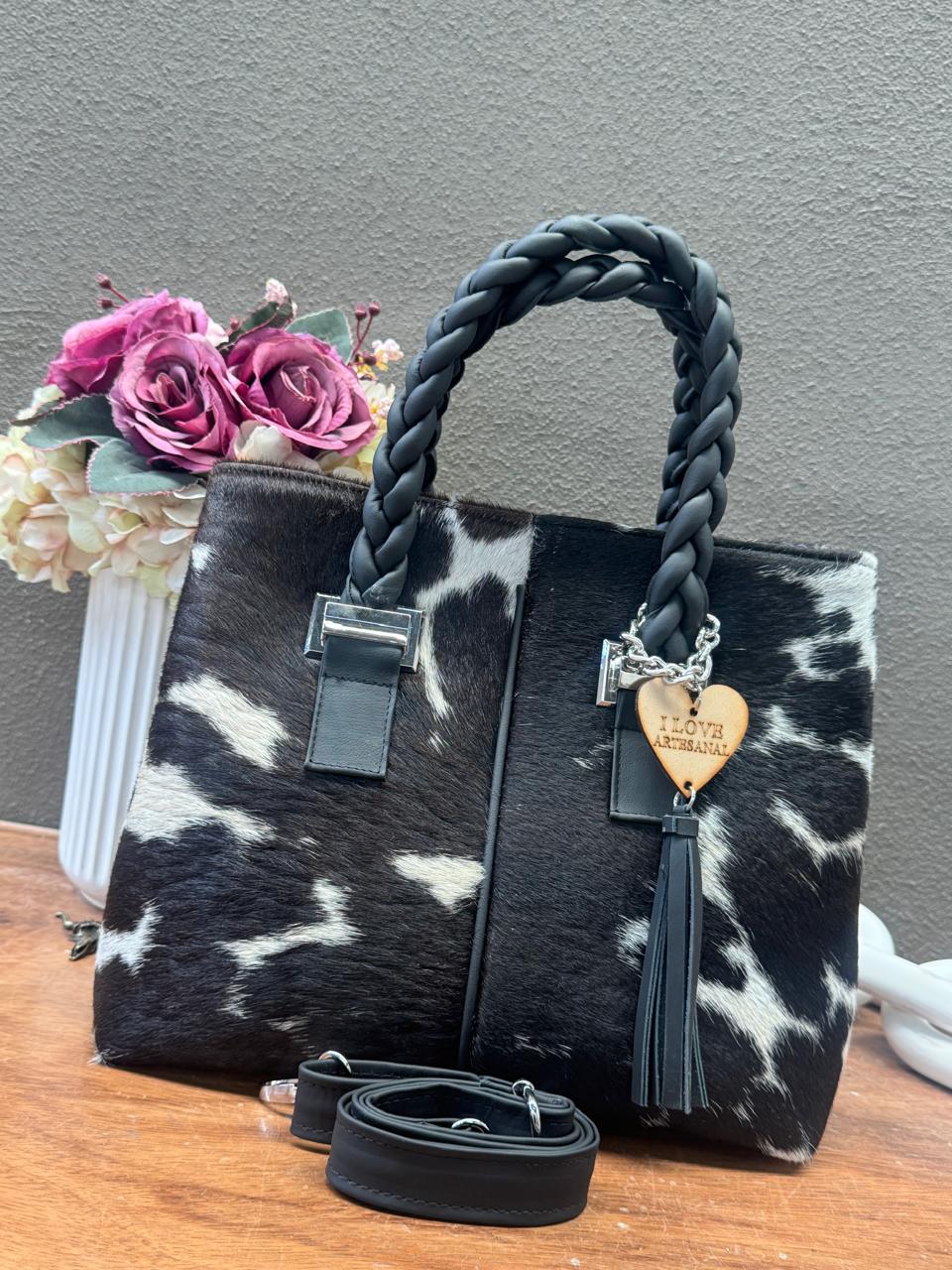 BOLSA ELIZABETH PELO VARIABLE ASAS NEGRO