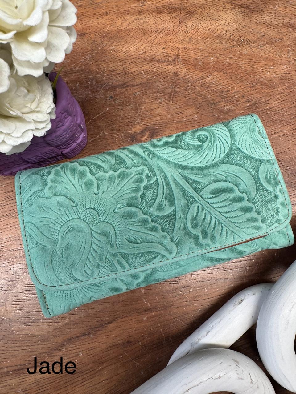 CARTERA CINCELADA EVORA JADE CRAZY