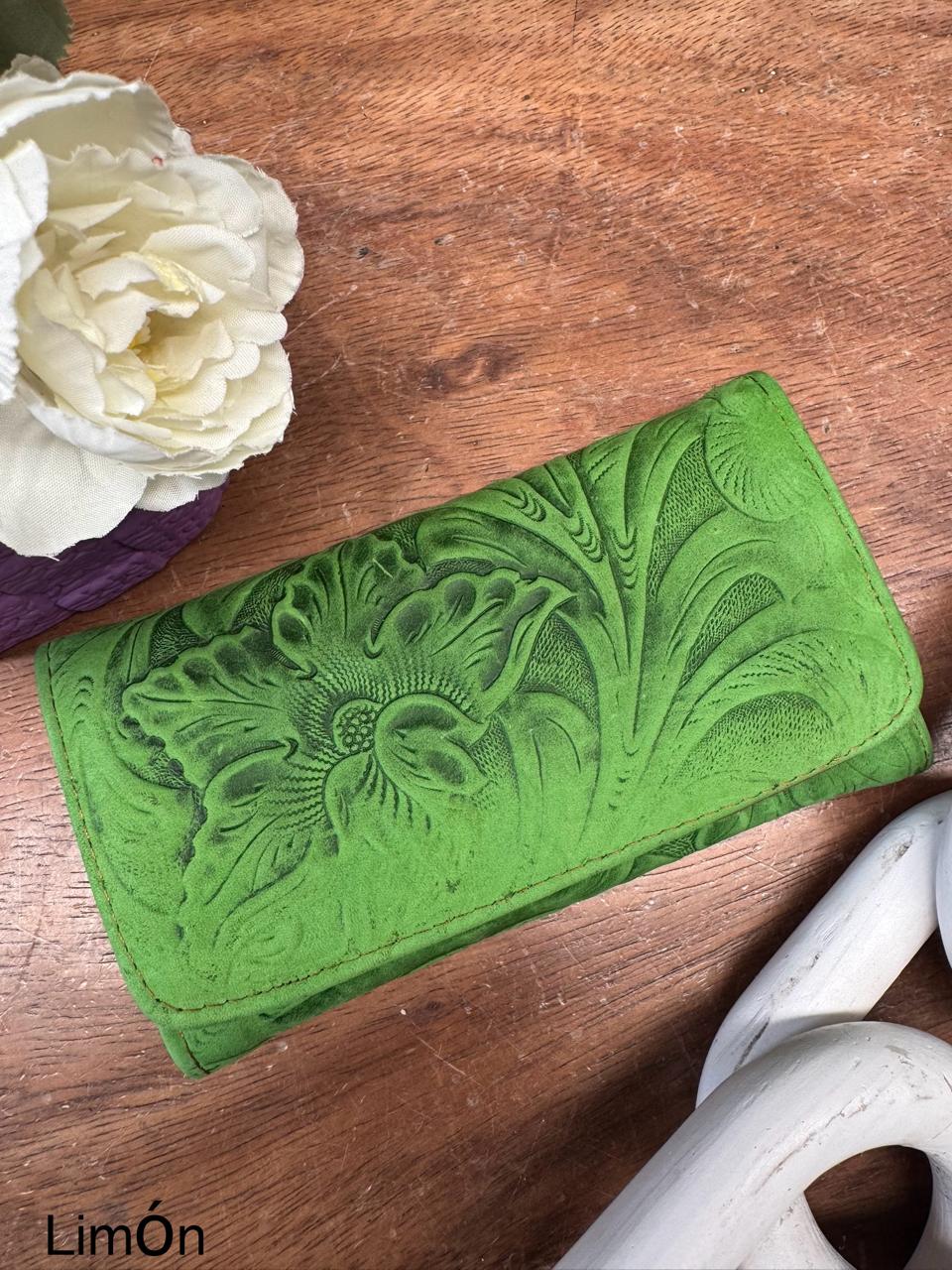 CARTERA CINCELADA EVORA LIMON CRAZY