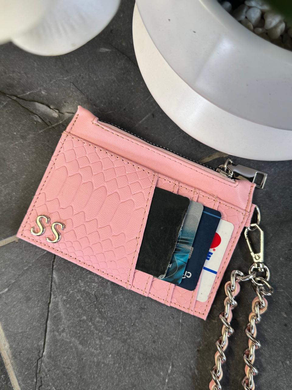 TARJETERO/MONEDERO PREMIUM VIBORA ROSA PARAISO