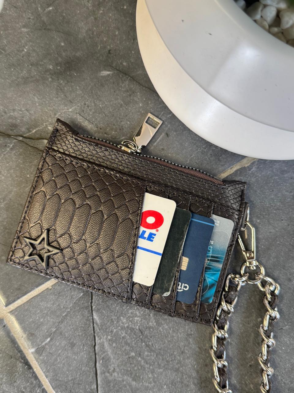 TARJETERO/MONEDERO PREMIUM VIBORA FERRERO